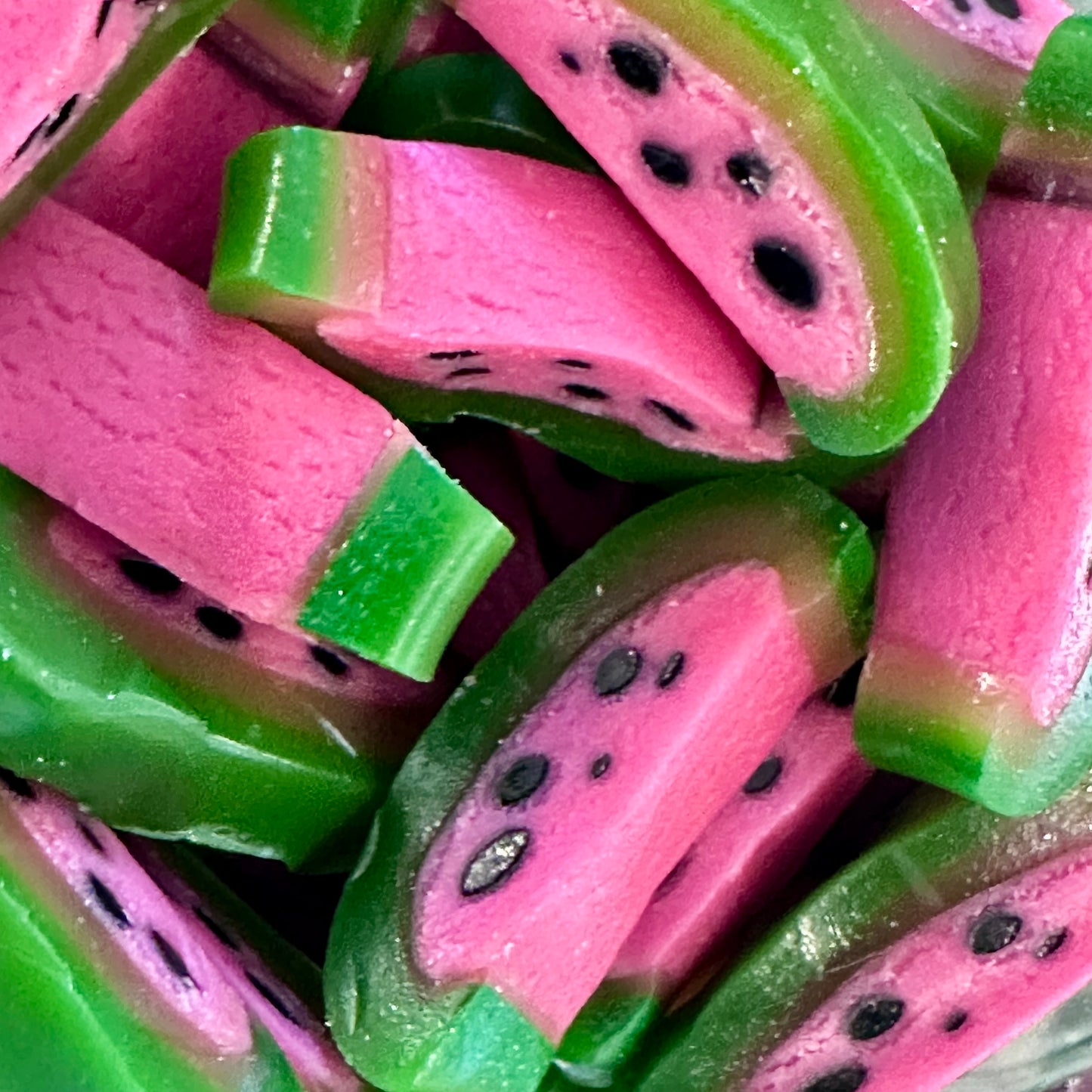 Watermelon licorice pieces
